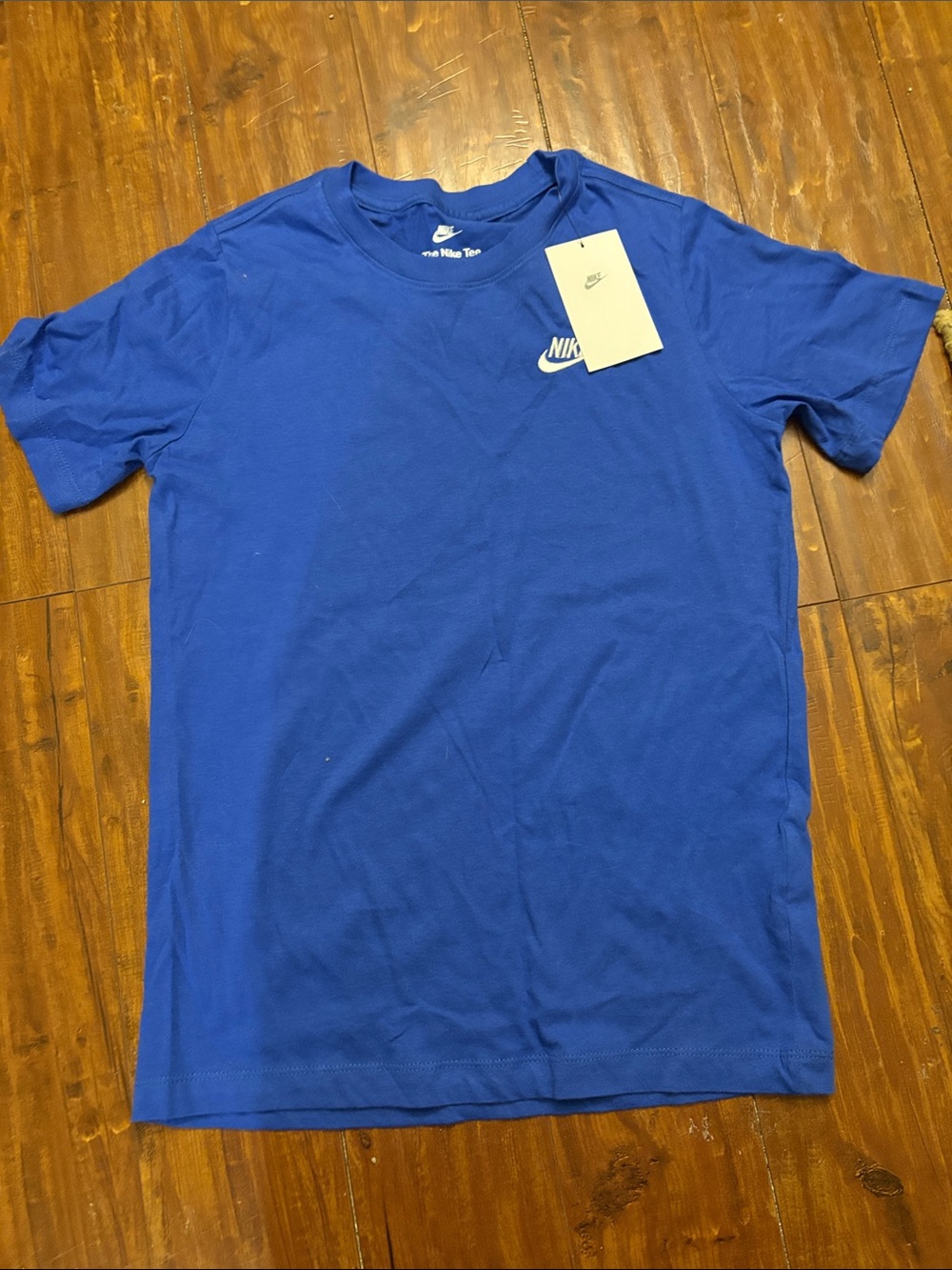 Nike Royal Blue Short Sleeve Logo Tee Boys Lg
